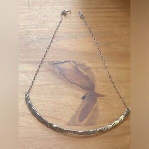 American Indian Silver Necklace Unisex